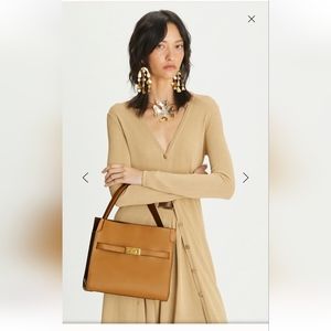 Tory Burch Handbag-Lee Radziwill Double Bag-Tiramisu color